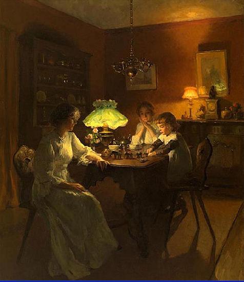 Marcel Rieder The new toy Sweden oil painting art